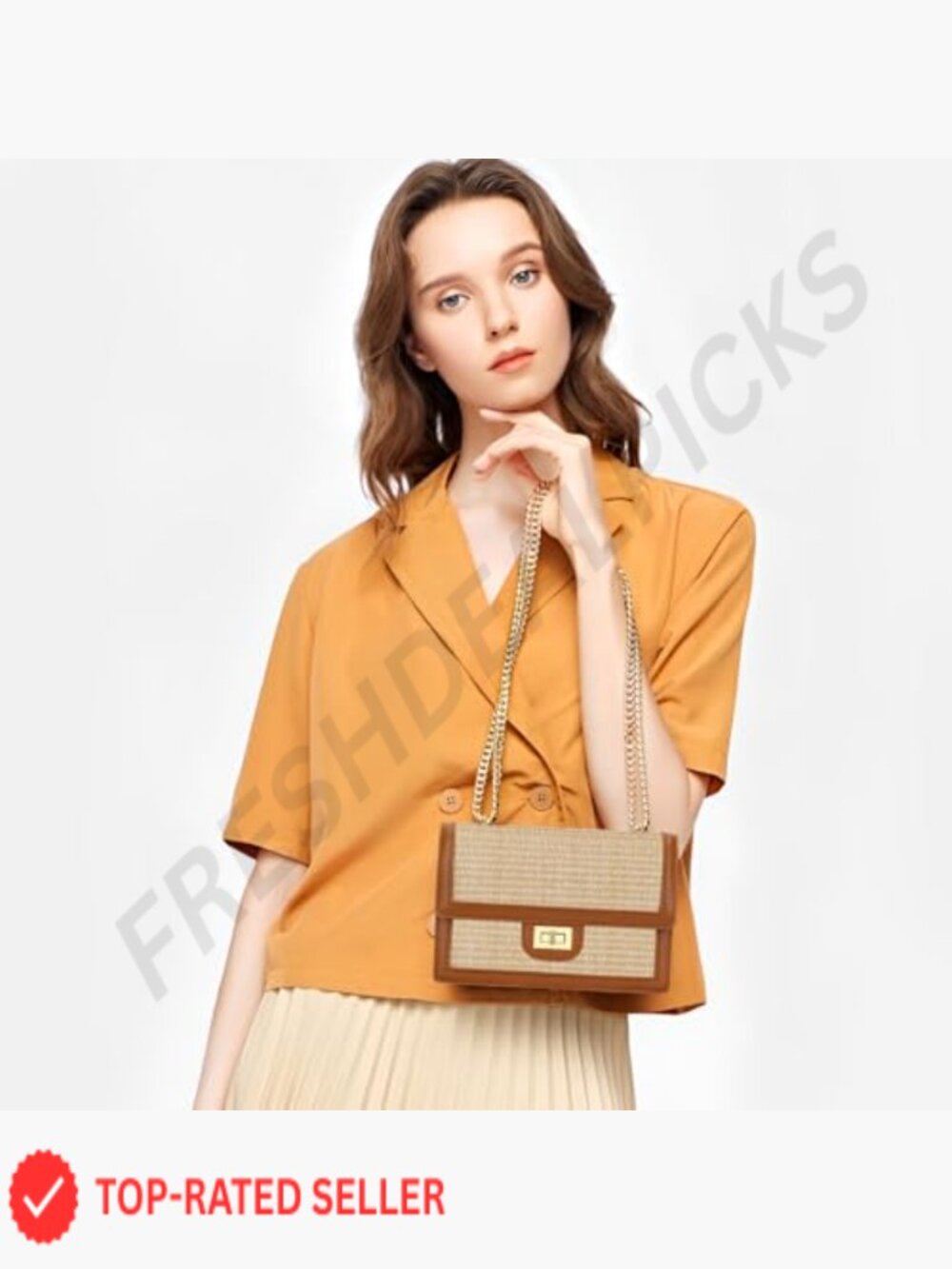 Straw Crossbody Bag Vegan Leather Summer Beach Shoulder Bag Chic Boho - Picture 4 of 7